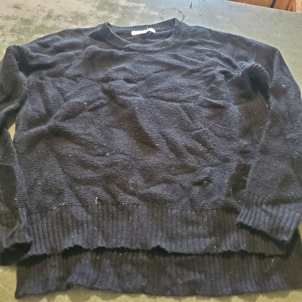 Madewell black texturework ribbed knit sweater sz XS - Picture 2 of 5